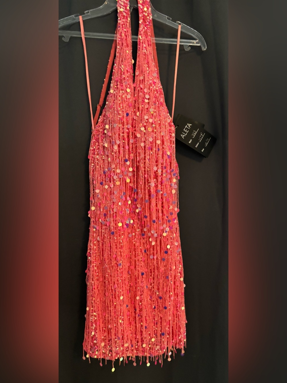 Aleta 723 Fringe Cocktail Short Party Dress Size 14